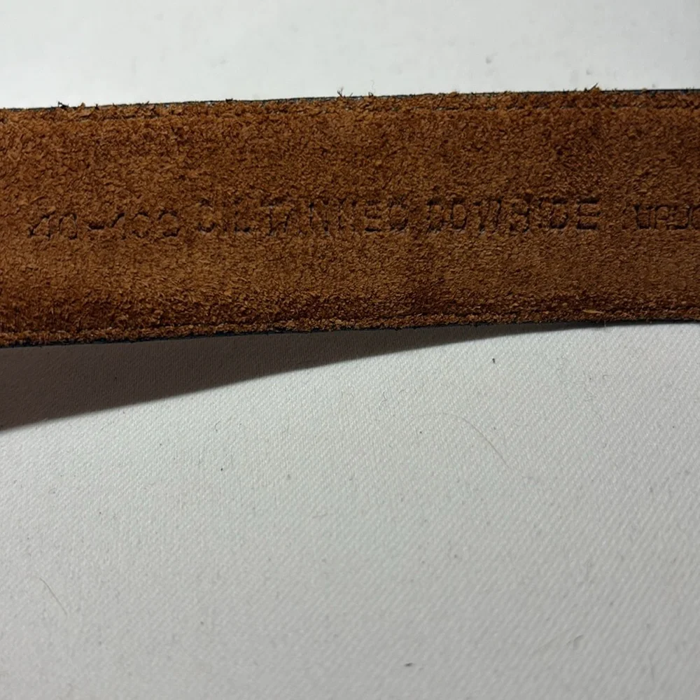 Unbranded Brown Oil Tanned Leather Belt Size 40